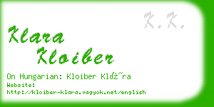 klara kloiber business card